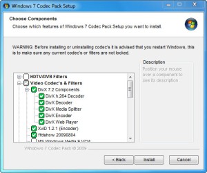 Кодеки: Windows 7 Codec Pack 